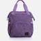 Front and back views of the Tendu Smart Bag T1062 in Lavender, showing zip pockets, carry handles and backpack straps.