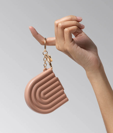 Terracotta LED Compact Mirror Keychain • USB Rechargeable Travel Mirror