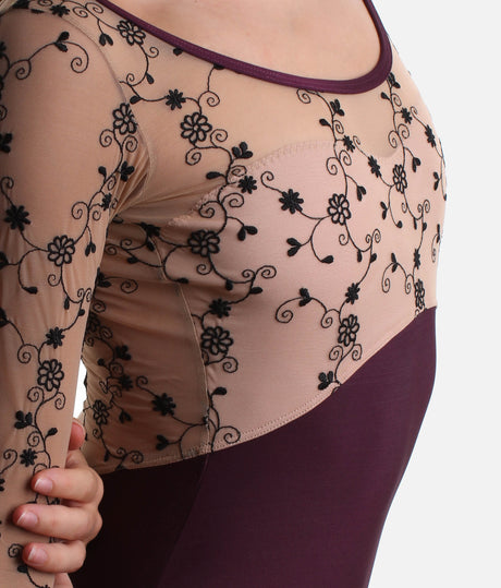 Round Neck Dance Leotard with Deep U-Back Design - TERSICORE DI TURANDOT