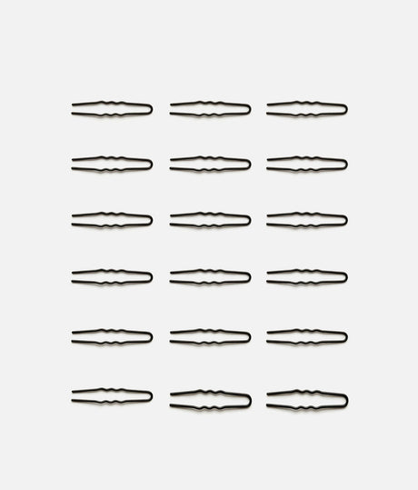 Black Waved U-Pins for Ballet Buns, 24 Pack - TH042