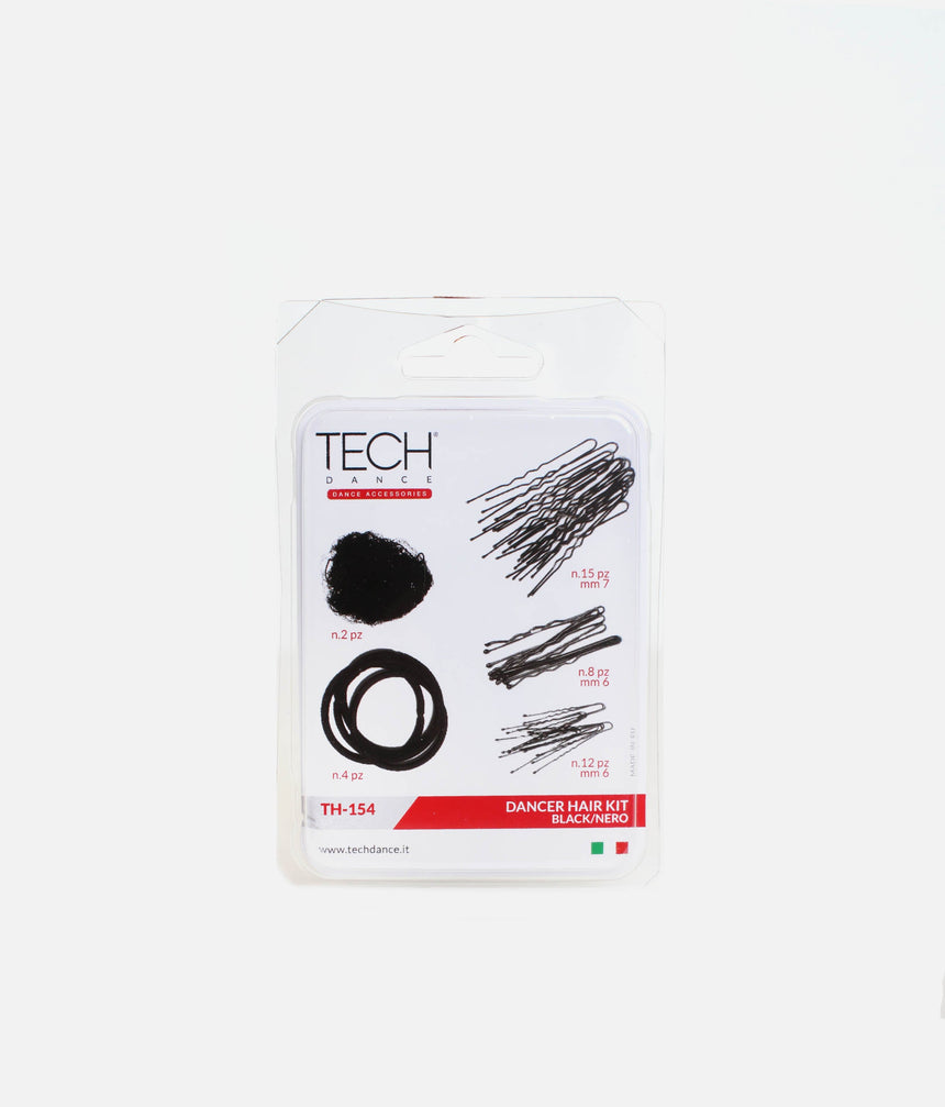 Black Accessories Set, Complete Bun Kit for Dancers & Performers - TH154