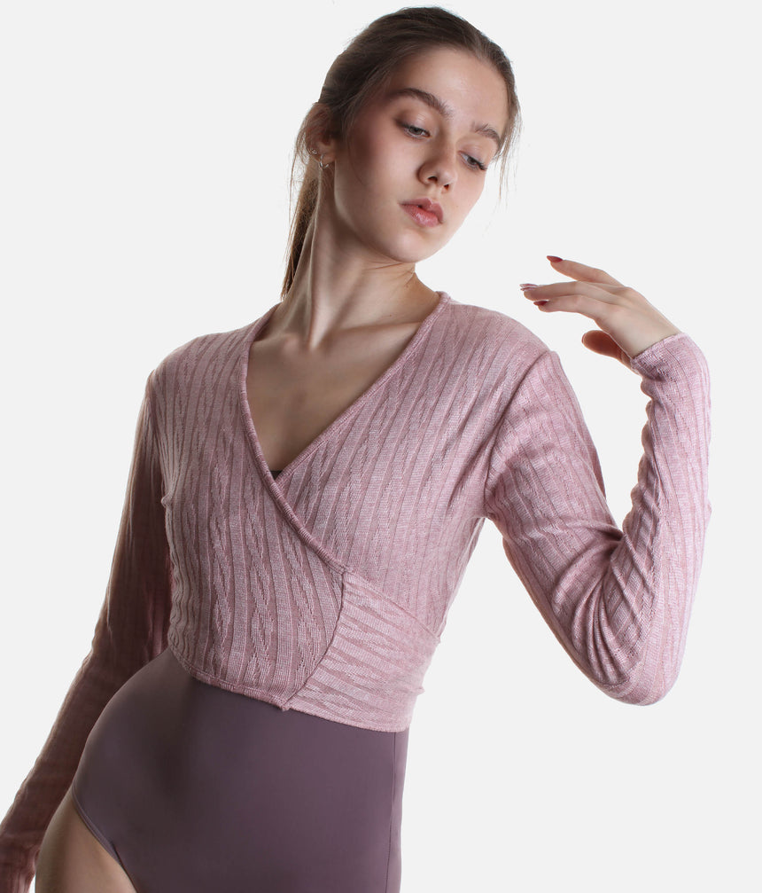 Thea Ballet Wrap Sweater, Ultra Soft Dance Warm-Up Top - DA5030