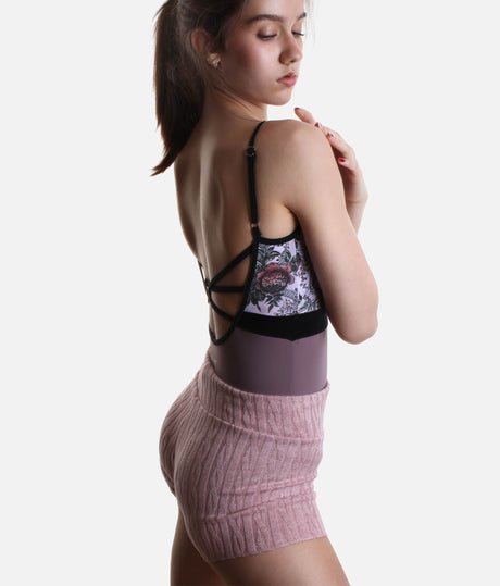Thelma Knit Dance Shorts, High Waist Warm-Up for Ballet Dancers - DA5031