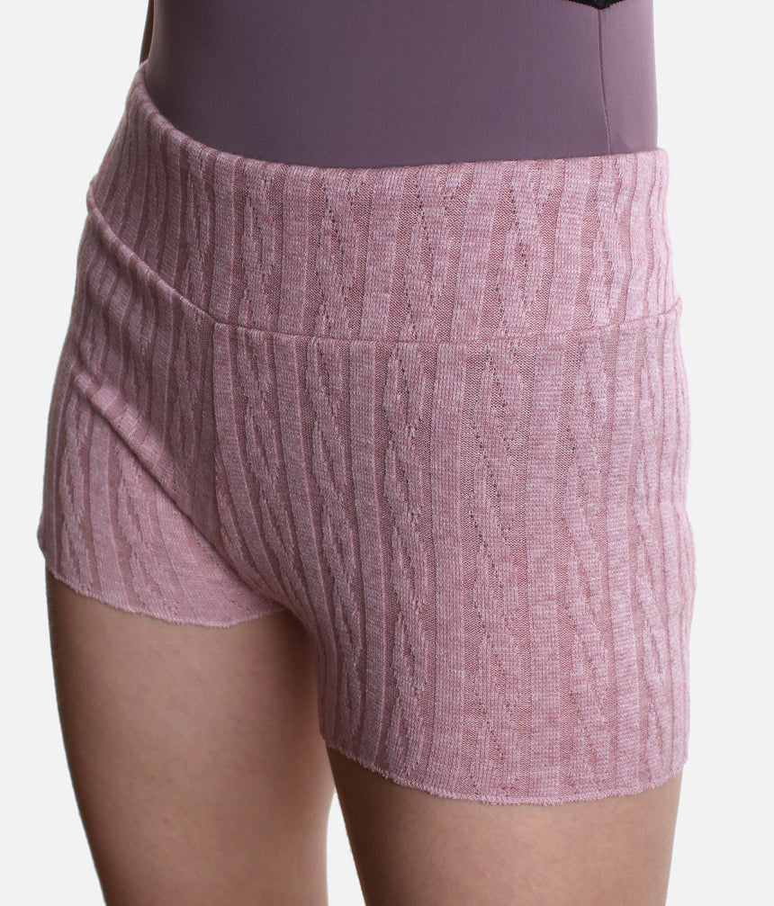 Thelma Knit Dance Shorts, High Waist Warm-Up for Ballet Dancers - DA5031