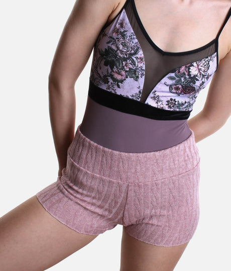 Thelma Knit Dance Shorts, High Waist Warm-Up for Ballet Dancers - DA5031