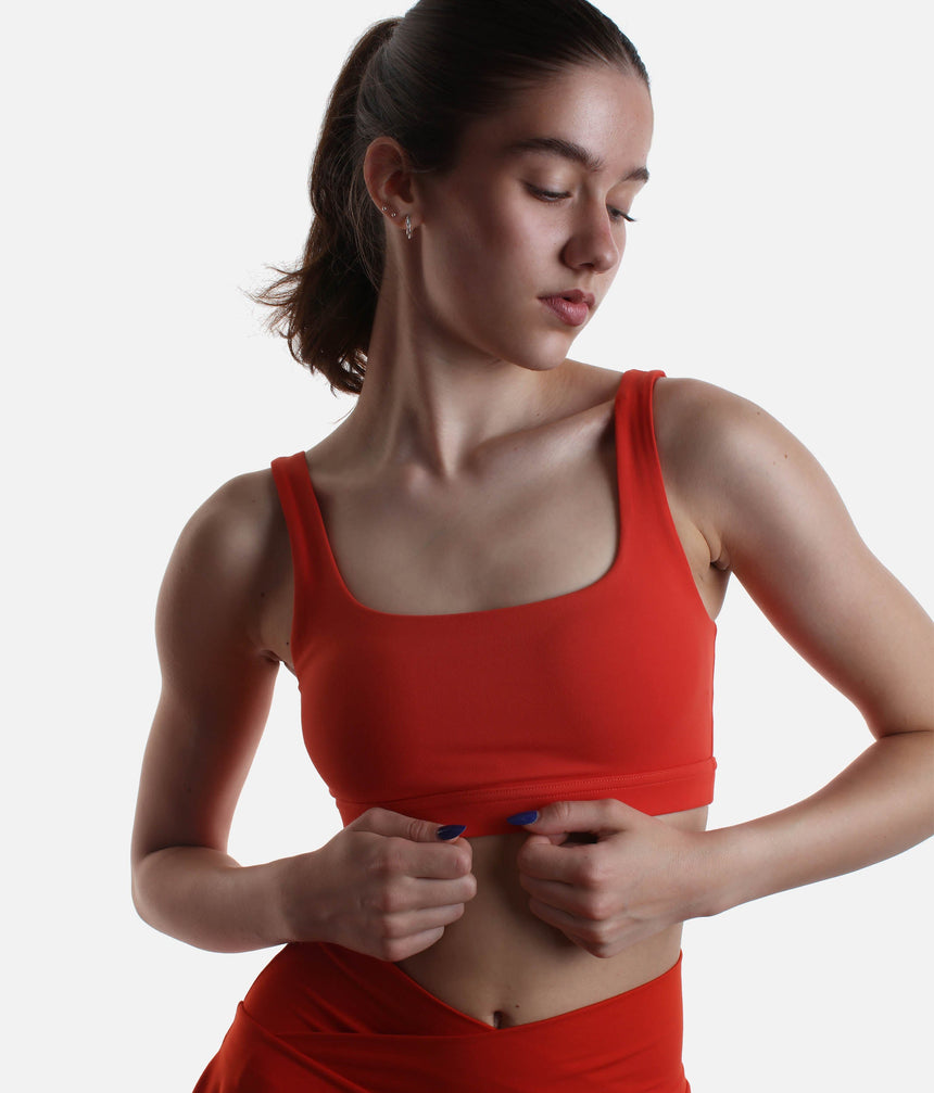 Minimalist Square Neck Sports Bra for Yoga & Pilates - TONE BRA