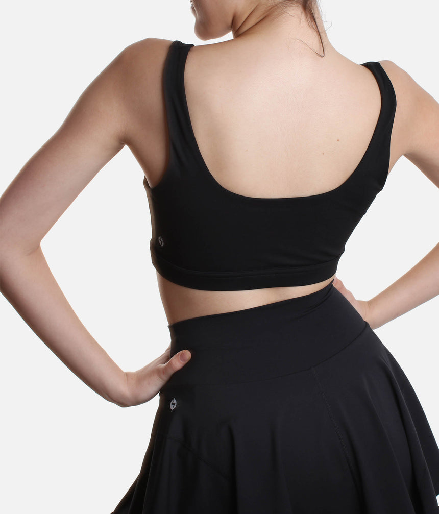 TONE BRA - Lightweight Low Impact Workout Bra, Square Neck & Removable Padding