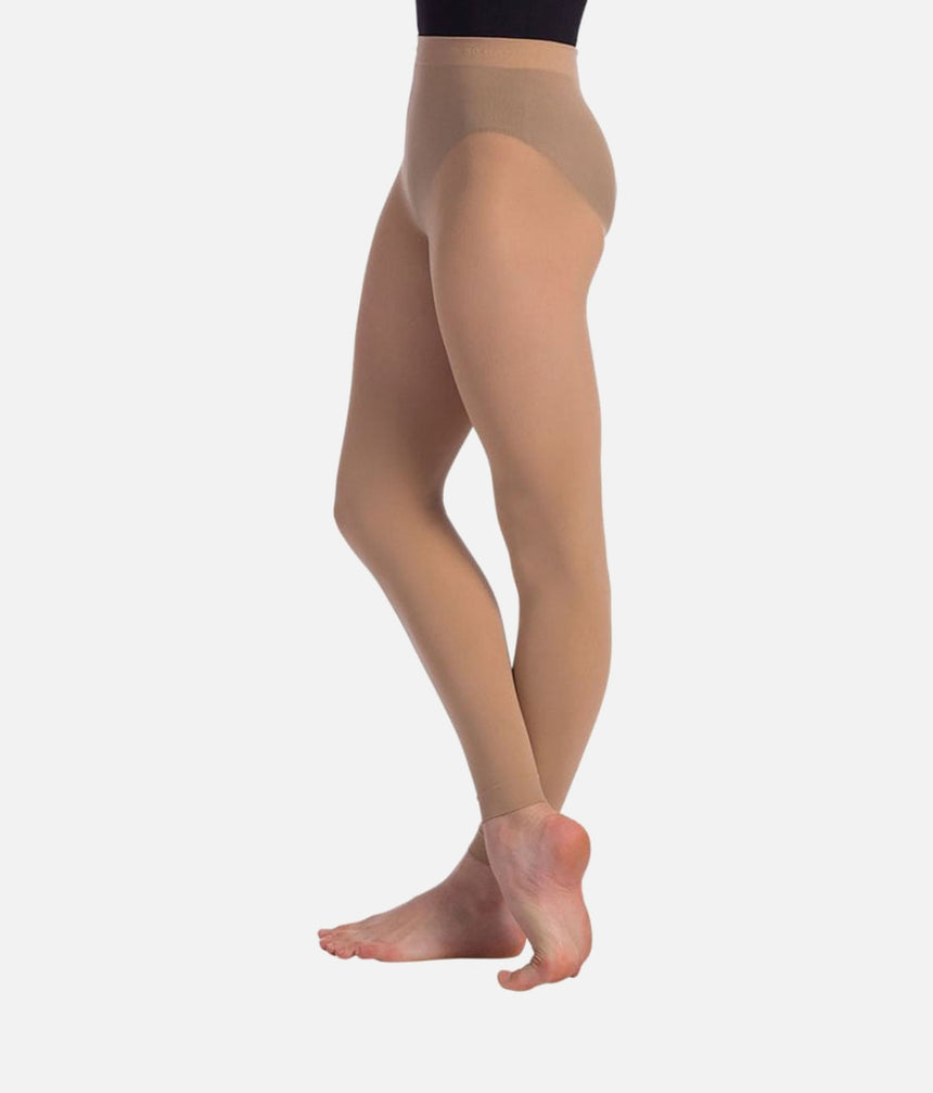 Tan Footless Tights - TS 70