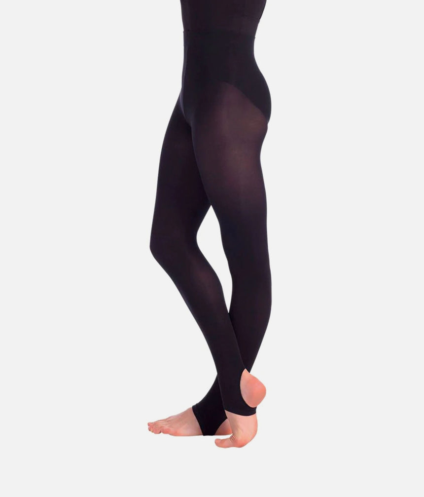 Black Girl's Stirrup Danca Tights - TS 77