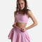 Bubblegum Twirl Skort – Built-In Shorts, High Waist, and Circle Skirt