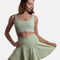 Crisscross Hourglass Twirl Skort in Pistachio: A Refreshing Twist on Activewear