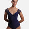Deep V-Neck Dance Leotard, Romantic Lace - VENERE BC