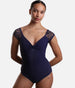 Deep V-Neck Dance Leotard, Romantic Lace - VENERE BC