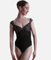 Cap Sleeve Leotard, Premium Balletwear with Tulle & Daisy Detail - VENERE CL