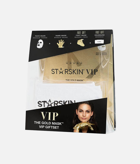 VIP THE GOLD MASK GIFT SET, Luxury Face, Hand & Foot Masks + Headband