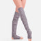 Victoria Cable Knit Stirrup Legwarmers • Pink & Grey - W11008