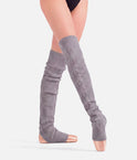 Victoria Cable Knit Stirrup Legwarmers • Pink & Grey - W11008
