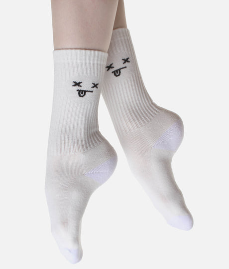 Dead Face Mid-Calf Socks - Bold Design, Cozy Fit