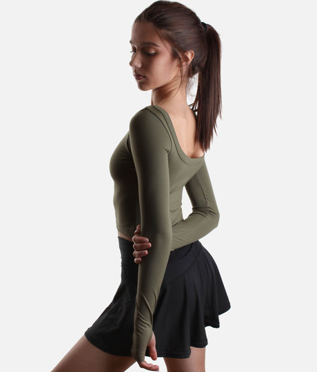 Your Favorite Long Sleeve Top in Dark Olive – Crewneck & Boatneck