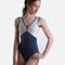 ALICIA Professional Dance Leotard, Sleek Fit, Velvet Detail - STORM