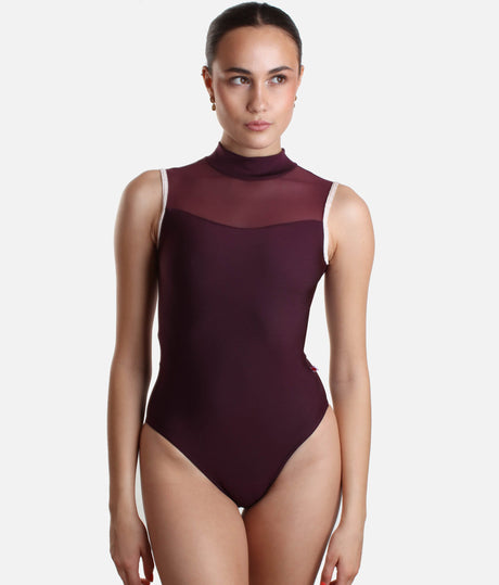 High Neck Open Back Leotard - CAMILA