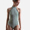 SARAH Ballet Leotard, Luxury Halter Dance Leotard - MEADOW Velvet