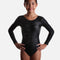 Girls Long Sleeve Gymnastics Leotard with Sunbeam Motif - Z102