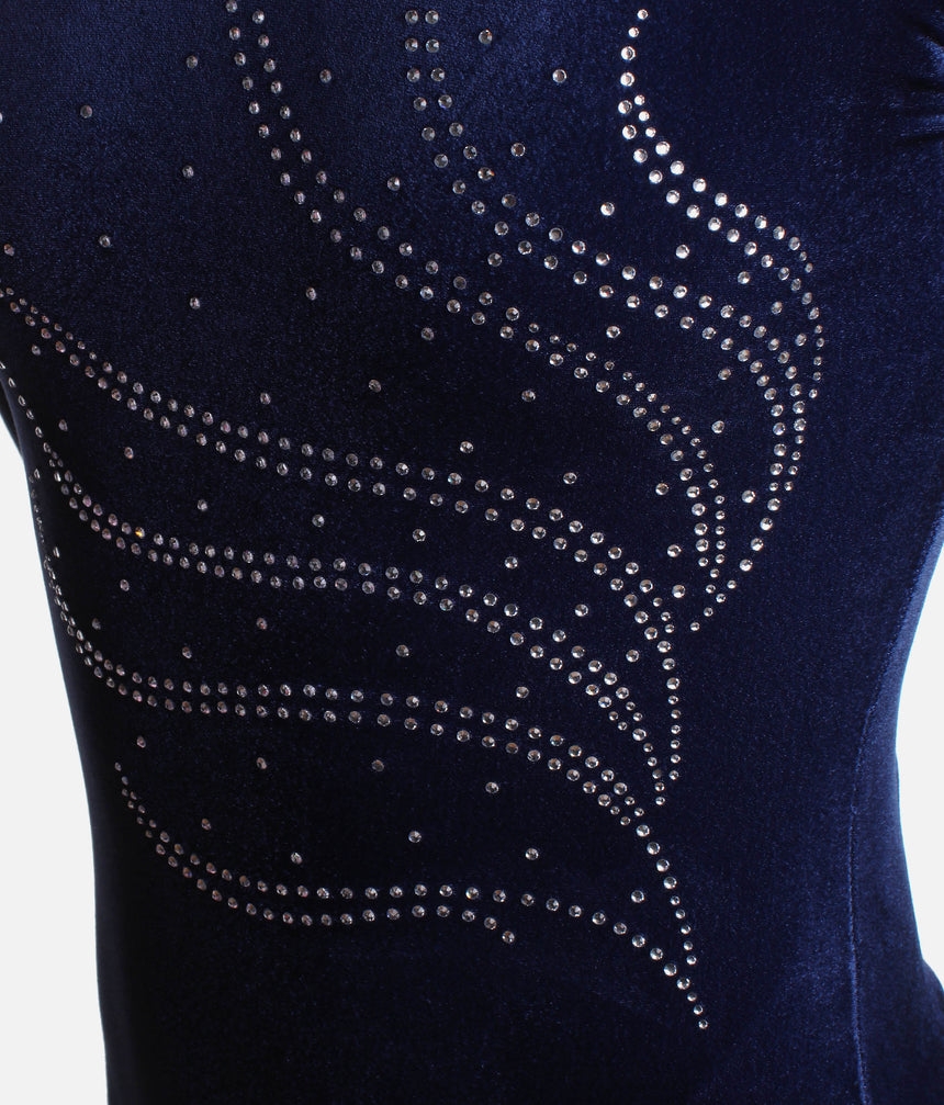 Girl's Smooth Velour Gymnastics Leotard, Long Sleeve Design - Z102