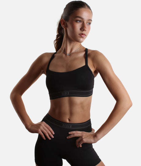Kaia Logo Crop Top, Supportive Activewear for Dancers - Z30002