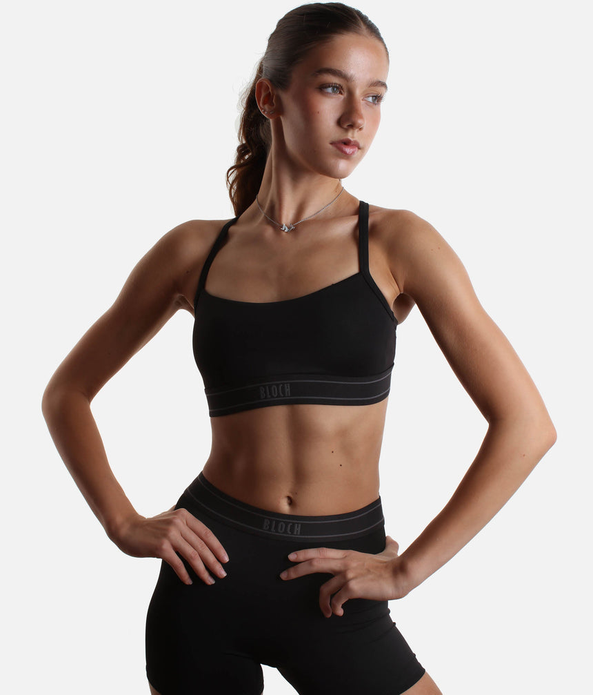 Kaia Logo Crop Top, Supportive Activewear for Dancers - Z30002
