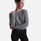 Delilah Ladies’ Cable Knit Ballet Sweater – Pink & Grey - Z30042