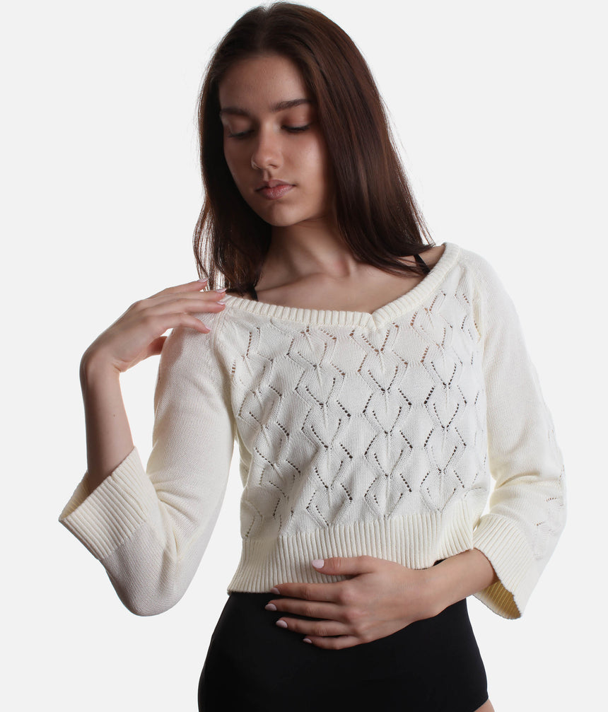 Viola ¾ Sleeve Sweater, Your Dance Warm-Up Buddy - Z5206