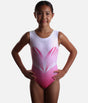 Girls Gymnastics Leotard, Passion Design, Sleeveless with Matt Finish - Z778