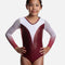 Girl's Gymnastics Leotard with Ombre Mesh Sleeves - 694