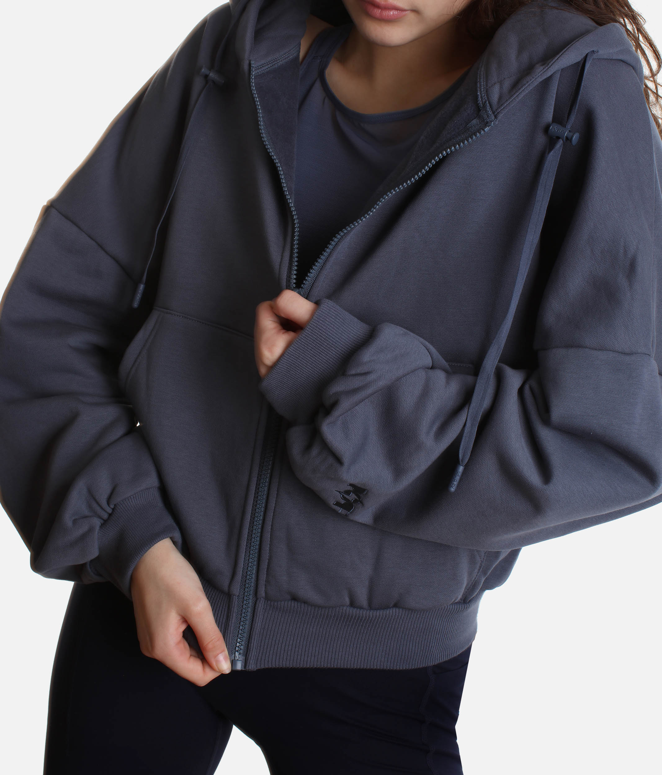 ZIP CLOUD HOODIE  in Denim Blue – Soft, Stylish, and Snuggly