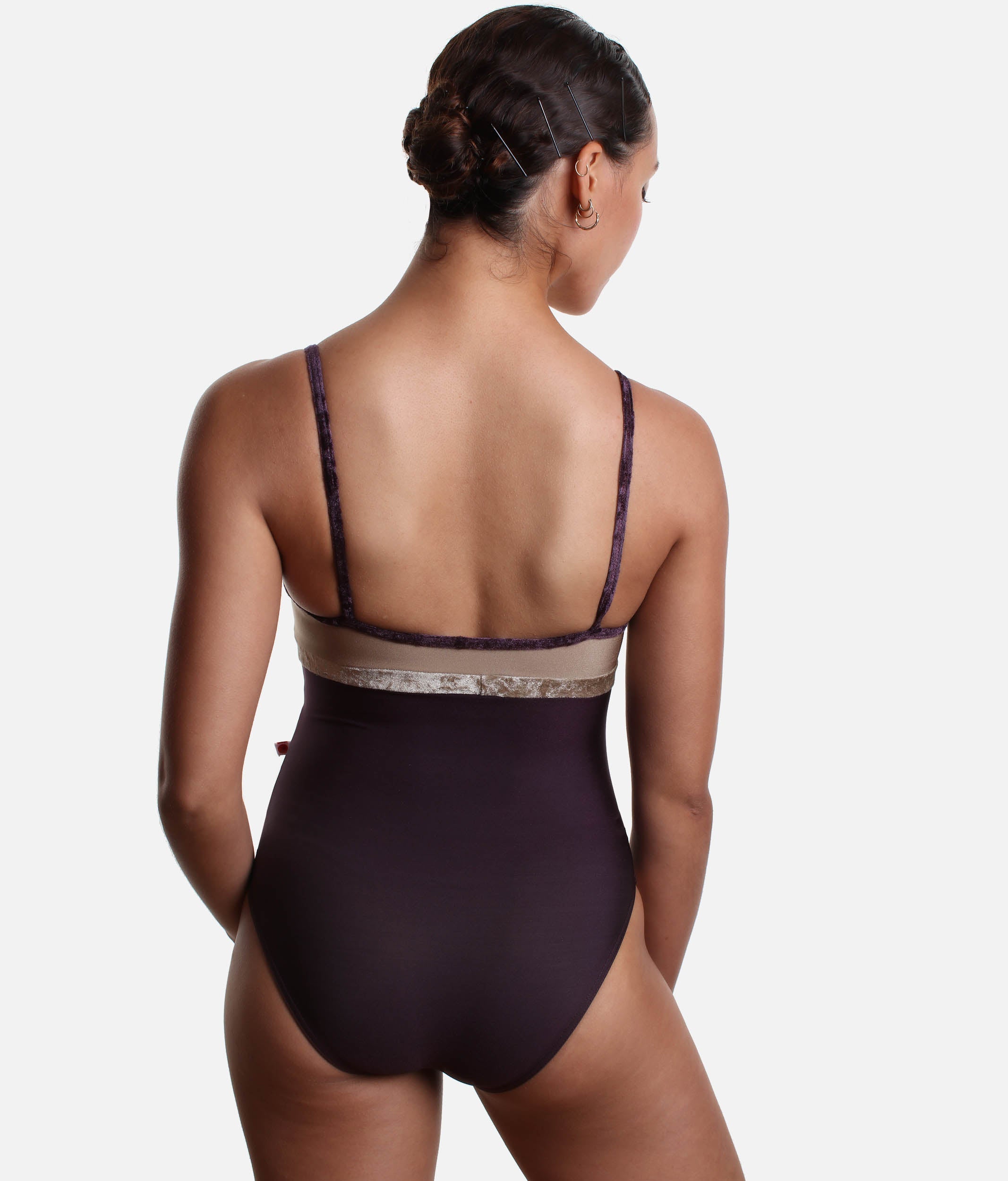 Camisole Dance Leotard, Velvet Inserts - ZOE