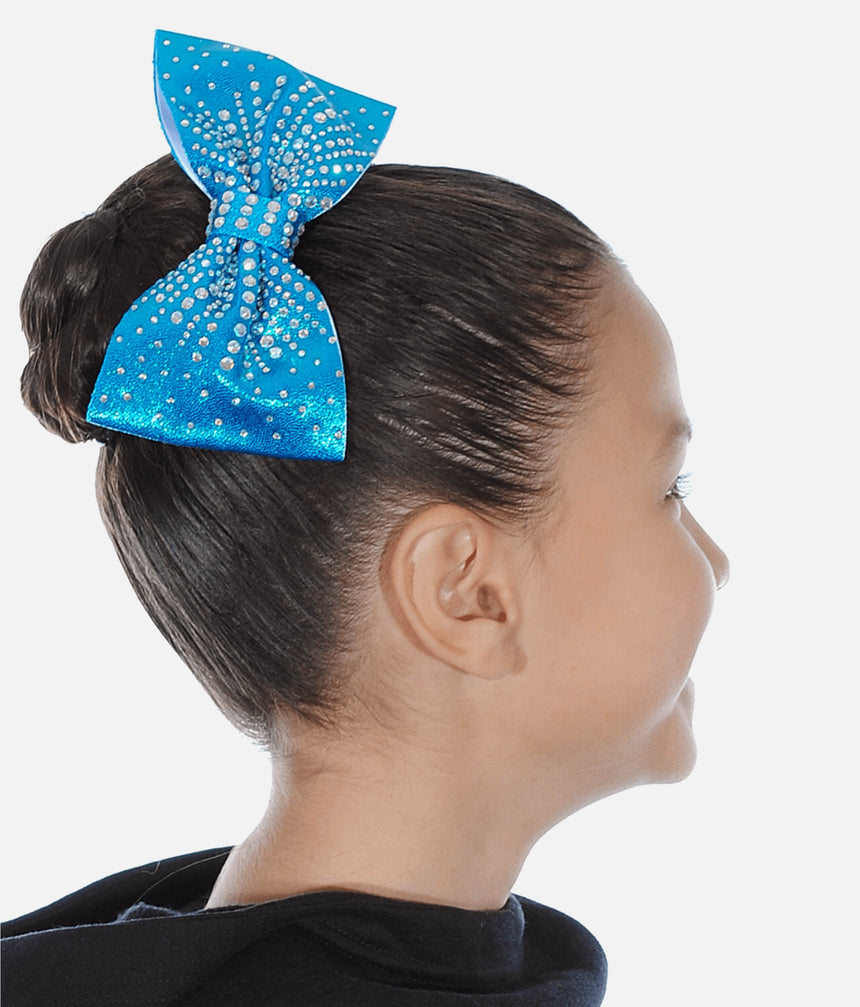 Diamante Hair Bow for Gymnasts, Sparkly & All-Over Rhinestones